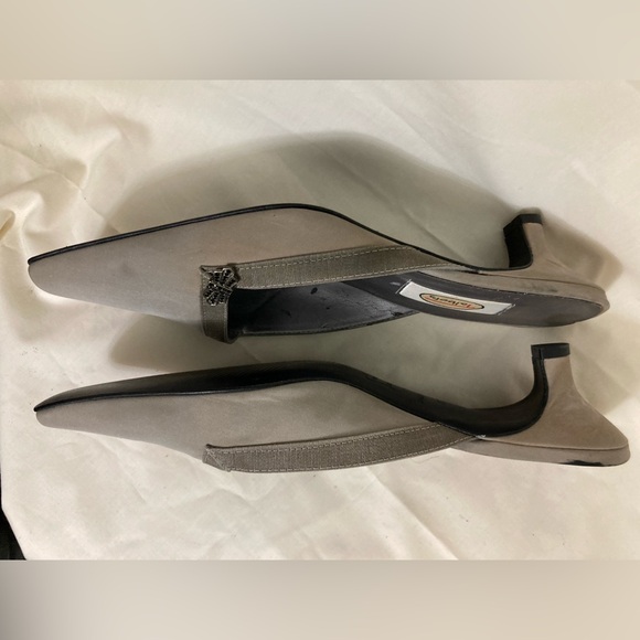 TALBOT'S Square Toe Silk Mules NWOT - Picture 8 of 11